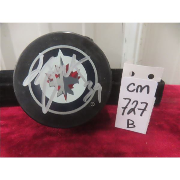 Signed Laurent Brossoit Winnipeg Jets Puck