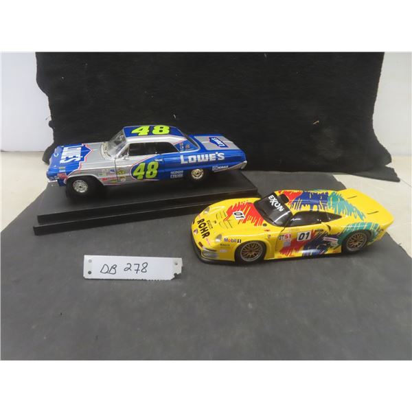 2 Die-Cast Cars — Jimmie Johnson's #48 Chev Monte Carlo and Porsche 911 GT1 — 1/18 Scale