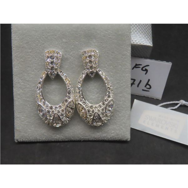 Crystal Made with Swarovski Elements Rhinestone Drop Stud Earrings