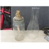 Image 2 : Vintage Toaster and Handcrafted Sealer Base Coal Oil Lamp — 17¼" H