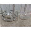 Image 8 : Crystal and Cut Glass — Pedestal Fruit Bowl, Covered Candy Dish, Serving Bowls, and Platters