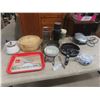 Image 1 : Corningware Teapot, Thermos, Egg Poacher, Pyrex Measure Cup, Coke Tray, and More