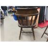 Image 3 : Wood Barrel-Back Style Chair and Bent Willow Style Plant Stand
