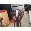 Image 7 : Wood Barrel-Back Style Chair and Bent Willow Style Plant Stand