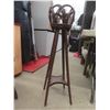 Image 9 : Wood Barrel-Back Style Chair and Bent Willow Style Plant Stand