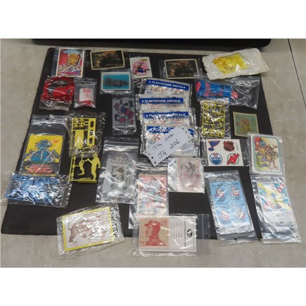 Box of Vintage Cereal Premiums and Gum Cards