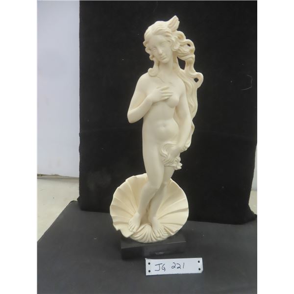 Heavy Bathing Beauty in a Shell Statue — 16.5" High
