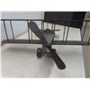 Image 3 : Vintage Welded Handmade Metal Biplane Sculpture — 10×25×31½