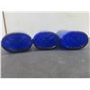 Image 3 : 3 Vintage Cobalt Blue Glass Milk of Magnesium Bottles