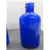 Image 5 : 3 Vintage Cobalt Blue Glass Milk of Magnesium Bottles