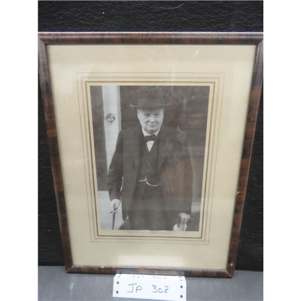 Framed Picture — Prime Minister Winston Churchill — 14×11