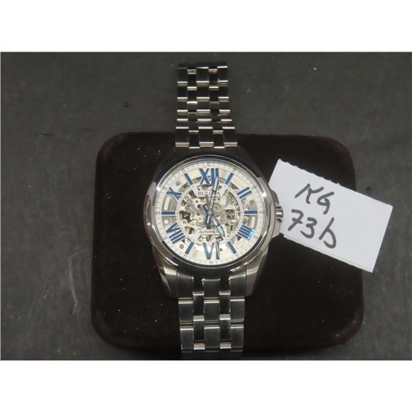 Bulova Sutton Automatic Watch Model 96A187 — Skeleton Dial — 21 Jewel — Self-Winding