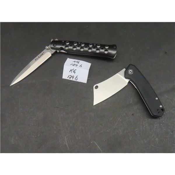 Ti-Lite Folding Knife 4" Blade 9" Overall and CIVIVI Mini Mastodon Folding Knife 3" Blade 7"