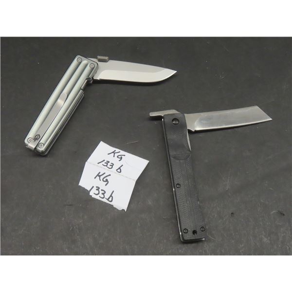 Gerber Pocket Square Aluminum Folding Knife, 2 1/2" Blade 6½" Overall & Hikari Japan Higo