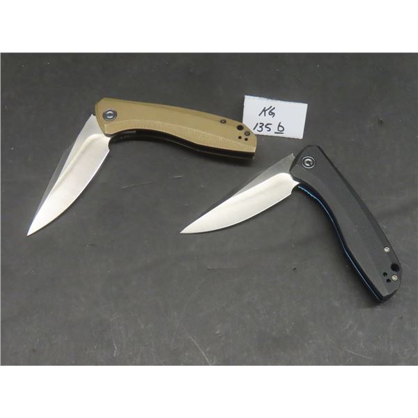 CIVIVI Baklash Folding Knives — 3½" Blade 8" Overall — 2 Knives