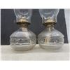 Image 3 : Coal Oil Lamps and Chimneys — 6 Lamps, 4 Chimneys — Tallest 18½"