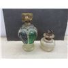 Image 7 : Coal Oil Lamps and Chimneys — 6 Lamps, 4 Chimneys — Tallest 18½"
