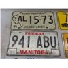 Image 2 : 7 Manitoba License Plates — 1958, 1964, 1971, 1976 — Plus 4 License Tags and Novelty Plate