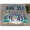 Image 3 : 7 Manitoba License Plates — 1958, 1964, 1971, 1976 — Plus 4 License Tags and Novelty Plate