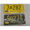 Image 4 : 7 Manitoba License Plates — 1958, 1964, 1971, 1976 — Plus 4 License Tags and Novelty Plate