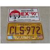 Image 6 : 7 Manitoba License Plates — 1958, 1964, 1971, 1976 — Plus 4 License Tags and Novelty Plate