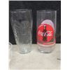 Image 3 : 8 Drinking Glasses and Coffee Mugs — Coca-Cola, Pepsi, Sahara Tahoe Casino, and Fire King Mugs