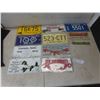Image 1 : License Plates and Tags — Manitoba 1964, Kansas USA 1981, Tags 1959/1966/1968, and Novelty Plates
