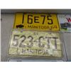 Image 2 : License Plates and Tags — Manitoba 1964, Kansas USA 1981, Tags 1959/1966/1968, and Novelty Plates