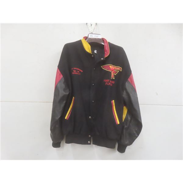 Fort Garry Flyers Melton and Leather Jacket — Size XL