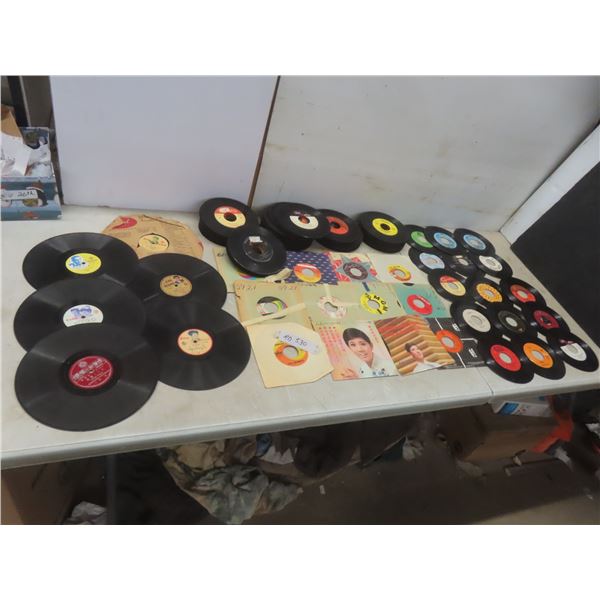 45 RPM Records — Diana Ross, The Hollies, Paul Anka, Del Shannon, Bob Dylan, Hank Williams, More
