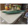 Image 14 : China Pitchers, Vase, Mason's Platter, Boat-Shaped Dish, and More