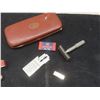 Image 12 : Vintage Straight Razor, Lighters, Big River Harp Harmonica, and More