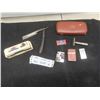 Image 1 : Vintage Straight Razor, Lighters, Big River Harp Harmonica, and More