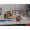 Image 1 : Winnipeg Jets Novelty Plate, 4 Hockey Stick Blades, Jets Lanyards, Mini Hockey Stick, and More