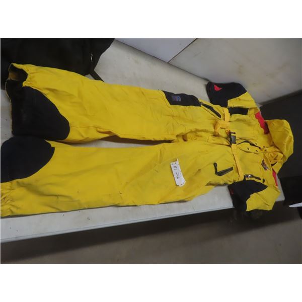 One-Piece Snowmobile Suit — Size Large — with Backpack