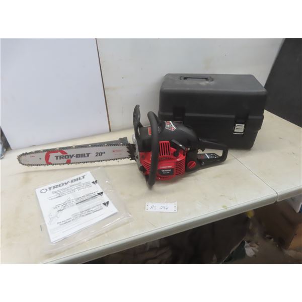 Troy-Bilt 20" Gas Chain Saw — 46CC — Was Running, Not Started for 2 Years — with Hard Case