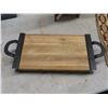 Image 2 : Ultra Cord for Macrame and Needle Point — Table Runner — Mangolear Serving Tray with Wood Surface