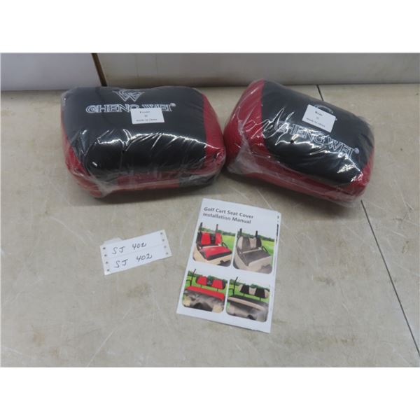Golf Cart Seat Cover, Black and Red — New or Store Return