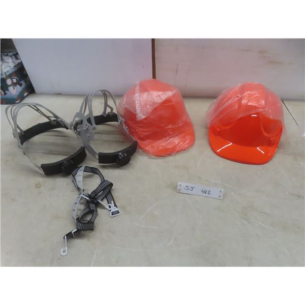 2 New Orange Hard Hats