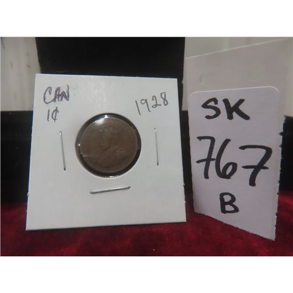 1928 Canadian 1¢ Coin
