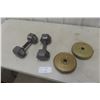 Image 1 : Exercise Light, 2 Steel Dumbells and 2×5 Lb Weights