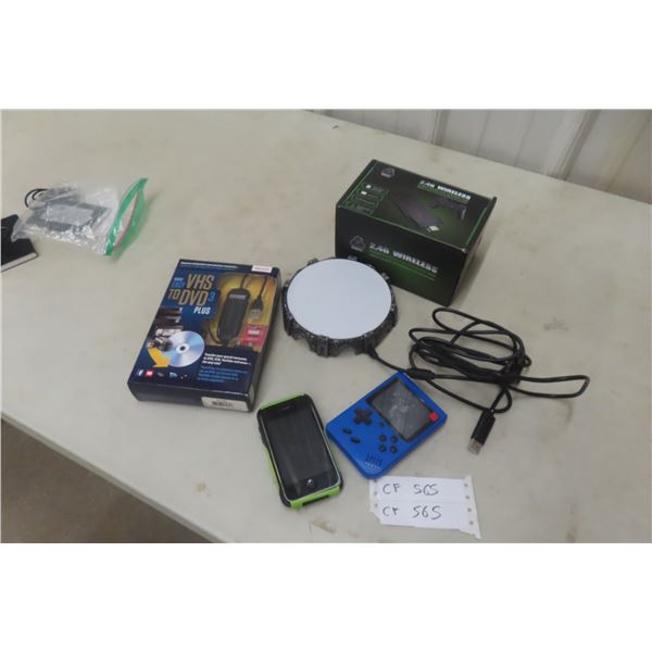 Wireless Controller, Game Pad, Xbox 360 Accessories, VHS-to-DVD Converter and New Halo Video Game