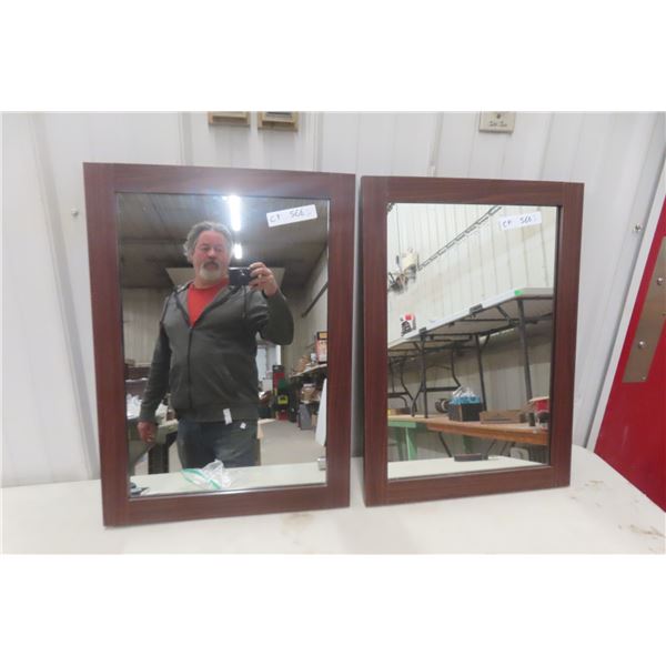 2 Mirrors, 18" × 25"