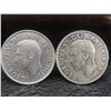 Image 3 : 5 Canadian 50-Cent Coins (1946, 1951, 1963, 1964) and USA 50-Cent Piece (1971)