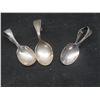 Image 5 : 3 Silver-Plated Baby Spoons, Birks Sterling Rattle and Small Salt Shaker with Damage