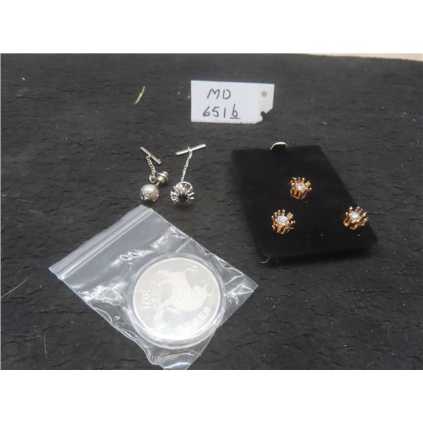 Commemorative RBC 2021 Medallion, 2 Tie Pins, Pendant with Matching Earrings