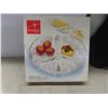 Image 2 : Crystal and Cut Glass Lot: Candle Holder, Serving Bowls, Plates, Fruit Nappies and More