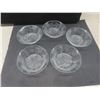 Image 8 : Crystal and Cut Glass Lot: Candle Holder, Serving Bowls, Plates, Fruit Nappies and More