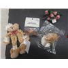 Image 10 : 3 Snow Babies, Christmas Décor: Reindeer Ribbon, Coasters, Festive Bears and Porcelain 13" Doll