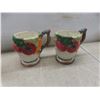 Image 13 : Fitz and Floyd Teapot with 4 Mugs, 2 Serving Bowls and New Tablecloth